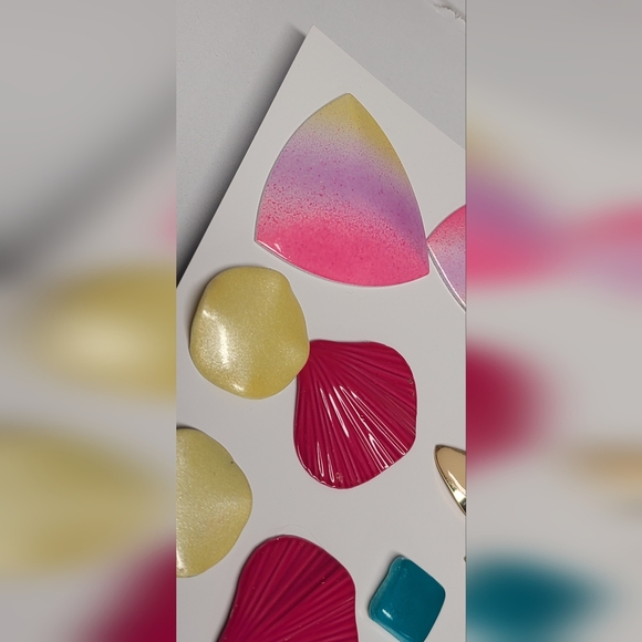 Colorful Geometric Earring Set - Picture 9 of 14